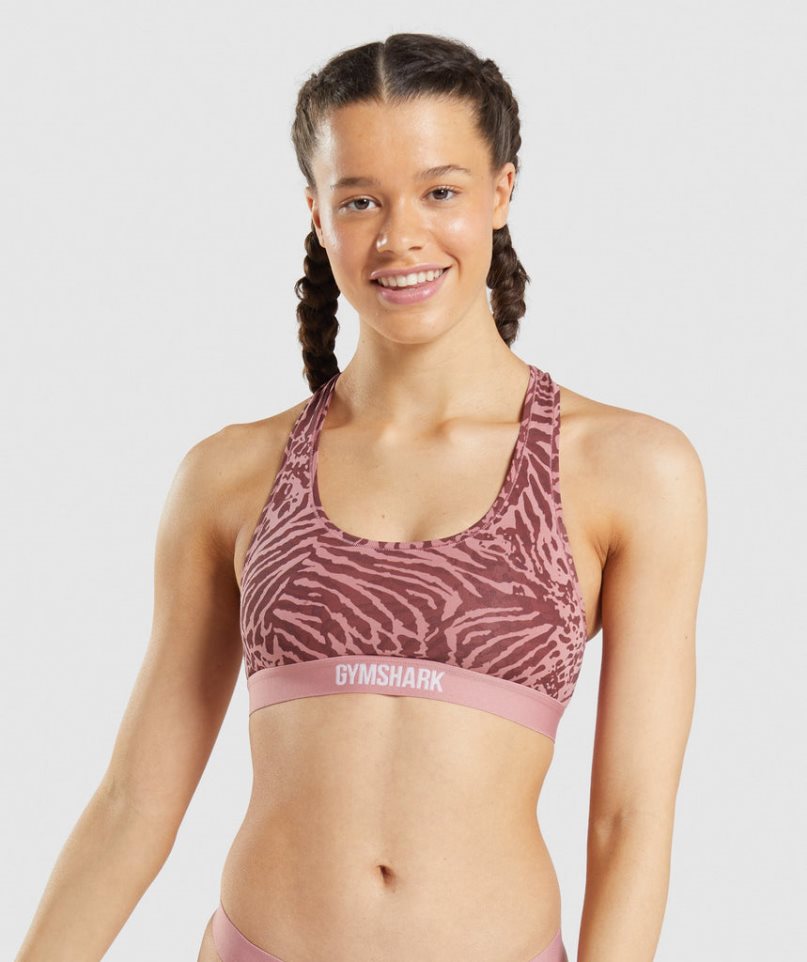 Women\'s Gymshark Cotton Bralette Underwear Pink | NZ 1PTNOH